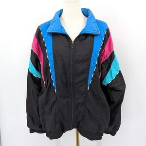 Lavon by Chevron Corp Colorblock Windbreaker Jacket – XL Bold Retro‎ Vintage 80s